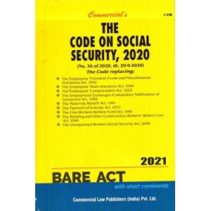 Commercial's The Code of Social Security, 2020 Bare Act